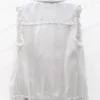 543513432 Raw Hem Sleeveless Denim Jacket-S to 5XL
