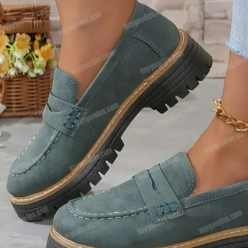Retro Chunky Loafers Shoes-Various Colours
