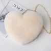 Heart Shaped Fuzzy Shoulder Bag - Various Colours