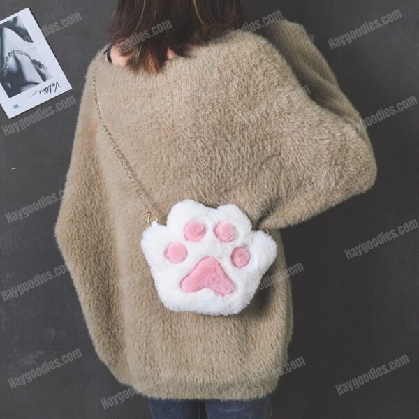 543282336 Cute Paw Chain Zipper Shoulder Bag