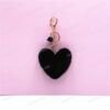 Plush Fur Heart Shaped Keychain – Various Colours
