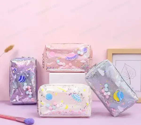 Star Space Case – Glitter Laser Cosmetic Bag-Various Designs