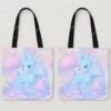 Pastel Deer Shopping Tote Bag