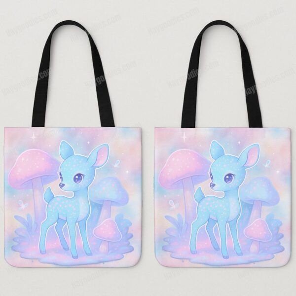 Pastel Deer Shopping Tote Bag