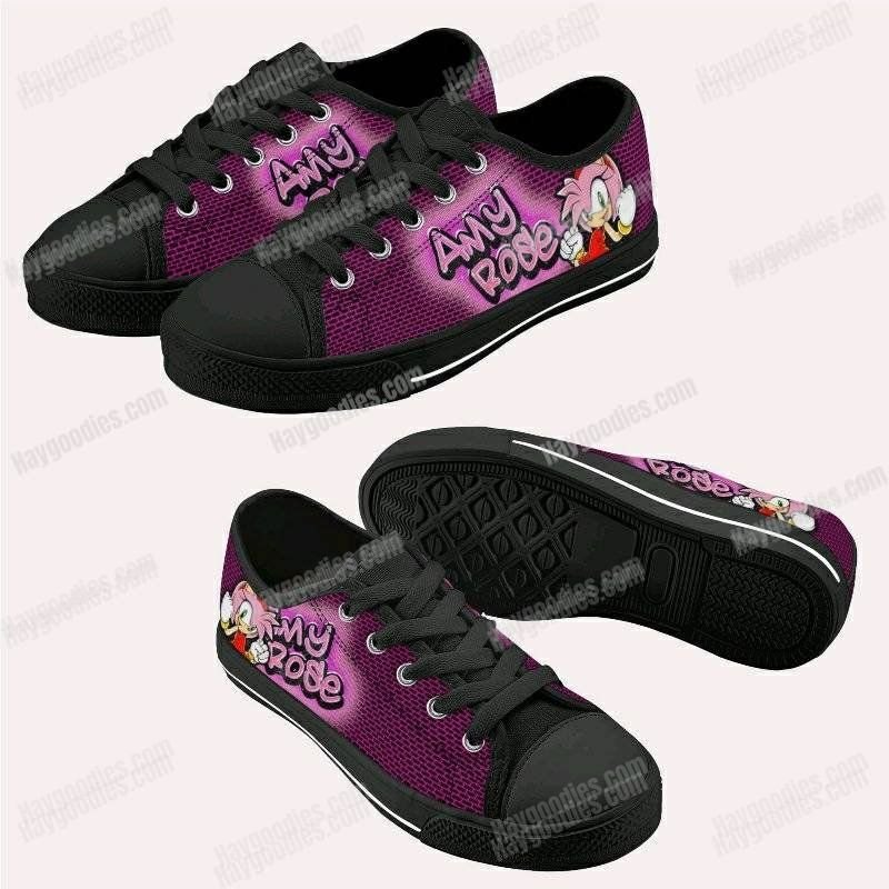 Amy Rose Kids Low Top Canvas Shoes