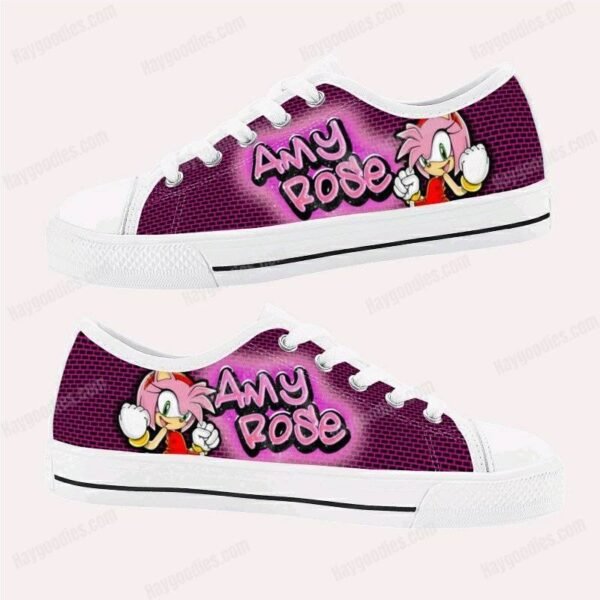Amy Rose Kids Low Top Canvas Shoes