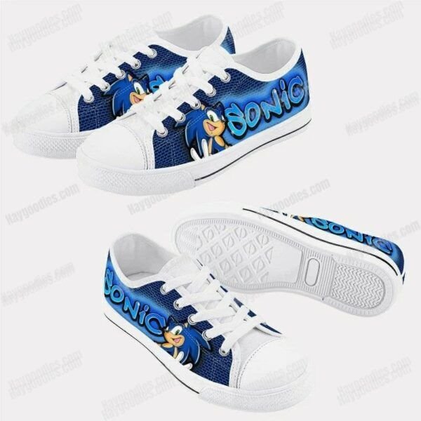 Sonic the Hedgehog Kids Low Top Canvas Shoes