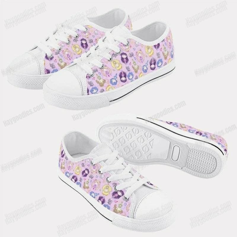 Sailor Moon and Scouts Kids Low Top Canvas Shoes Sailor Moon and Scouts Kids Low Top Canvas Shoes