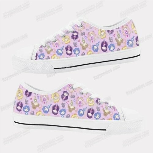 Sailor Moon and Scouts Kids Low Top Canvas Shoes