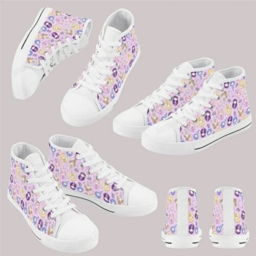 Sailor Moon and Scouts Kids High Top Canvas Shoes