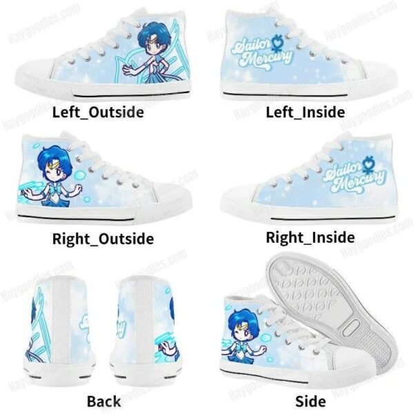 Sailor Mercury Kids High Top Canvas Shoes Sailor Mercury Kids High Top Canvas Shoes