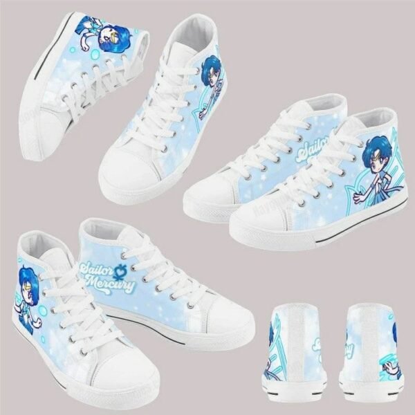 Sailor Mercury Kids High Top Canvas Shoes Sailor Mercury Kids High Top Canvas Shoes