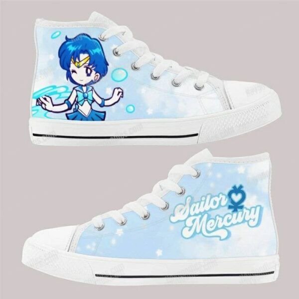 Sailor Mercury Kids High Top Canvas Shoes Sailor Mercury Kids High Top Canvas Shoes