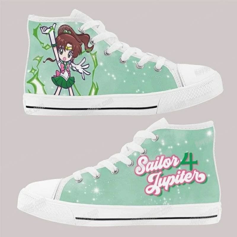 Sailor Jupiter Kids High Top Canvas Shoes