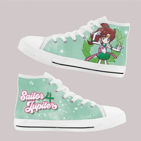 Sailor Jupiter Kids High Top Canvas Shoes