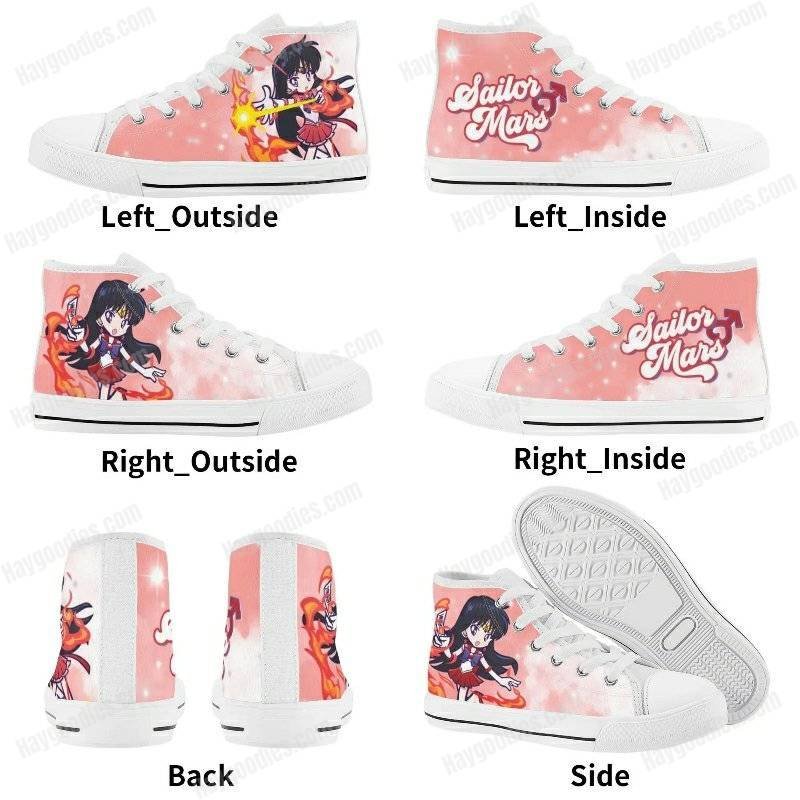 Sailor Mars Kids High Top Canvas Shoes