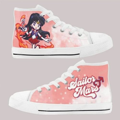 Sailor Mars Kids High Top Canvas Shoes