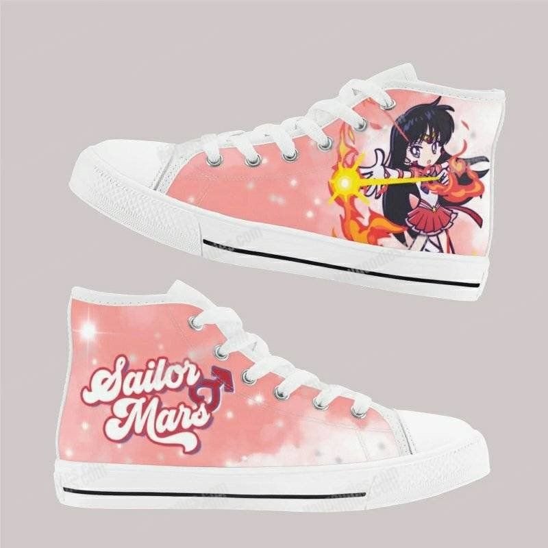 Sailor Mars Kids High Top Canvas Shoes