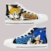 Sonic and Tails Kids High Top Canvas Shoes
