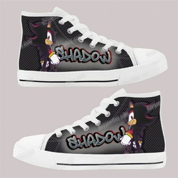 Shadow Kids High Top Canvas Shoes – Black or White Sole