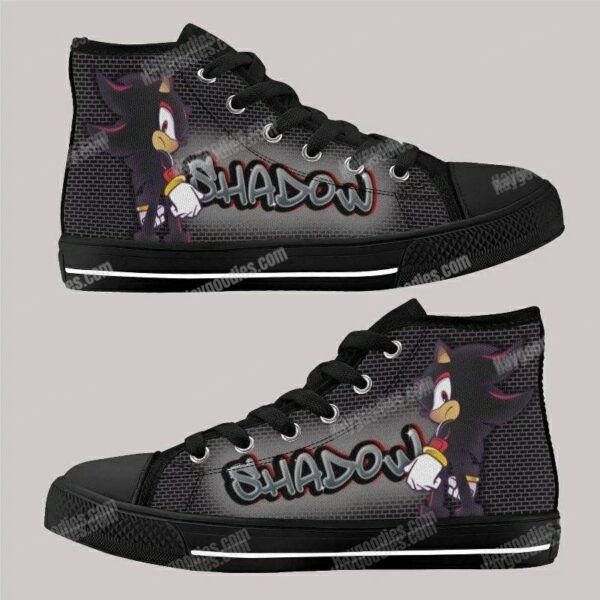 Shadow Kids High Top Canvas Shoes – Black or White Sole