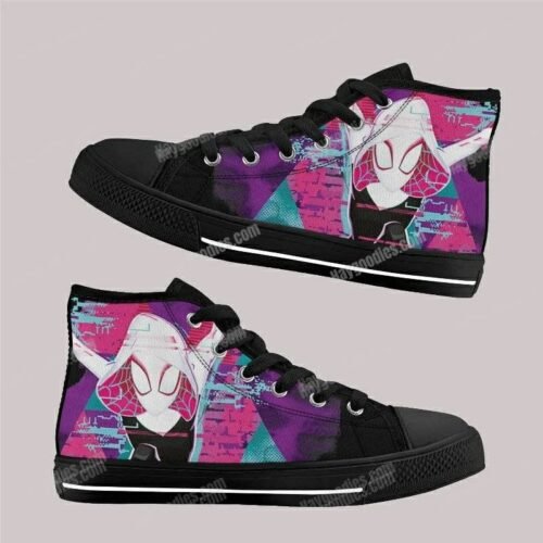 Spider Gwen Kids High Top Canvas Shoes