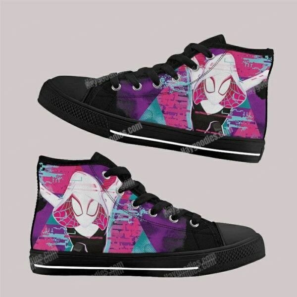 Spider Gwen Kids High Top Canvas Shoes Spider Gwen Kids High Top Canvas Shoes