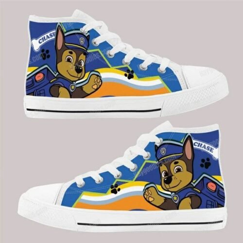 Chase Paw Patrol Kids High Top Canvas Shoes