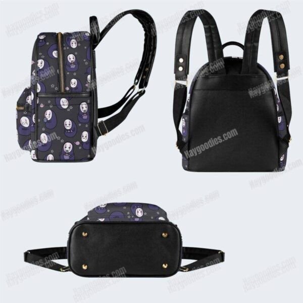 No Face PU Leather Backpack – Durable Stylish Everyday Bag