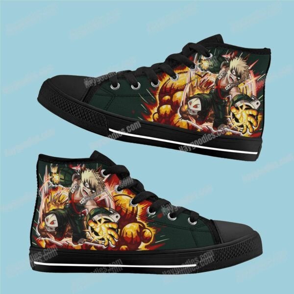 Bakugo Katsuki Kids High Top Canvas Shoes Bakugo Katsuki Kids High Top Canvas Shoes