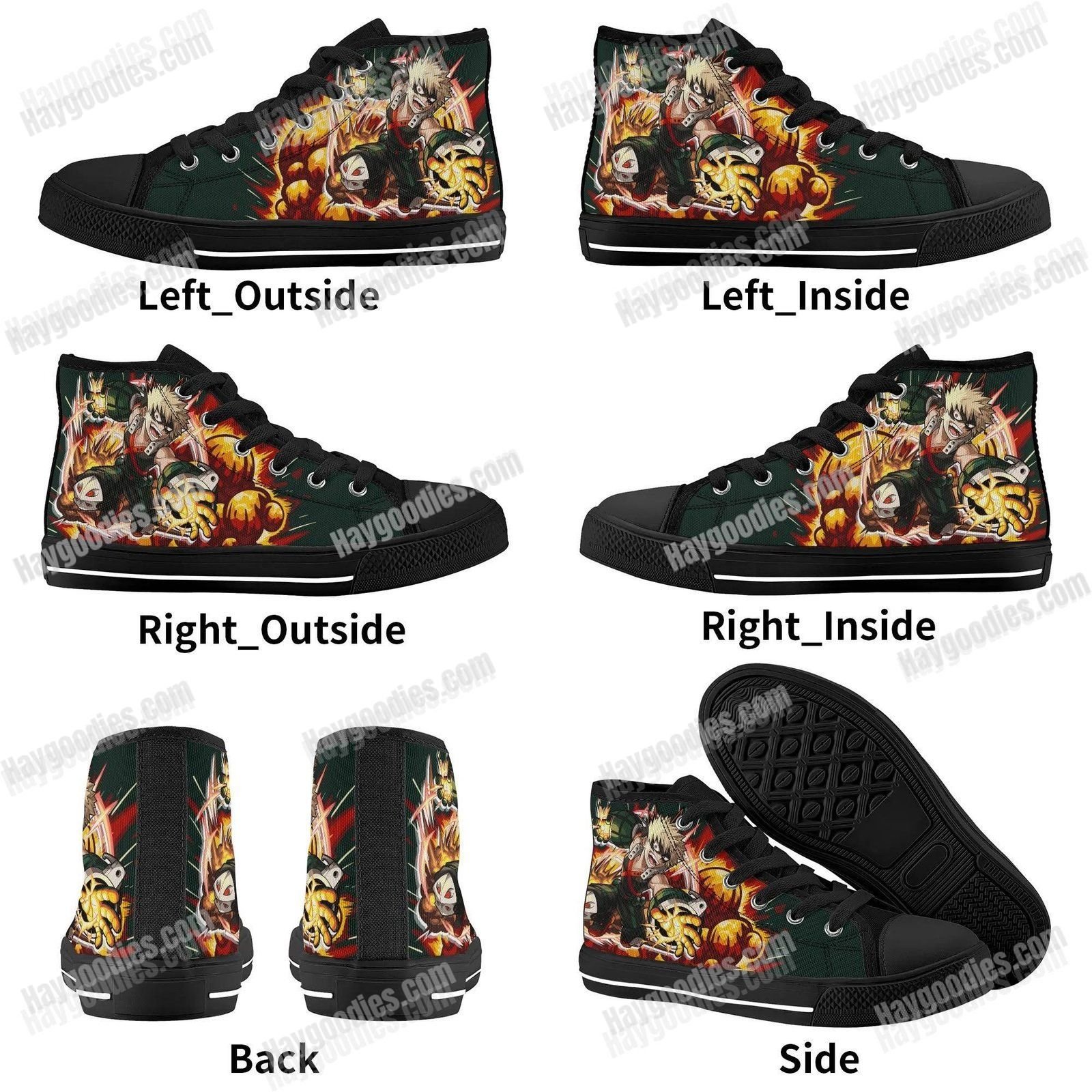 Bakugo Katsuki Kids High Top Canvas Shoes Bakugo Katsuki Kids High Top Canvas Shoes