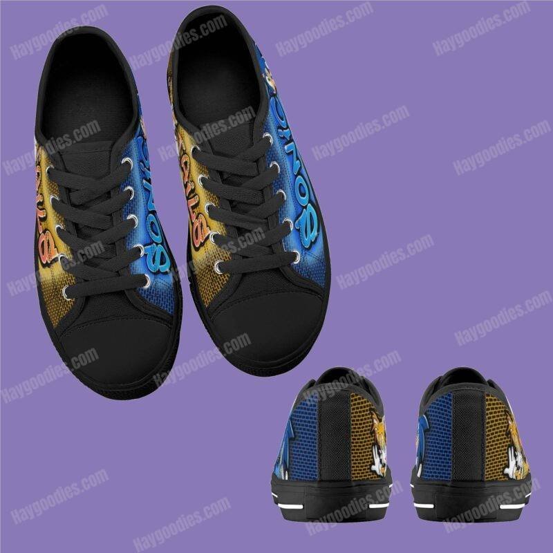 Sonic and Tails Kids Low Top Canvas Shoes
