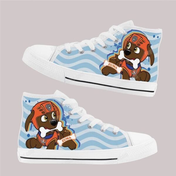 Zuma Paw Patrol Kids High Top Canvas Shoes