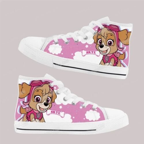 Skye Paw Patrol Kids High Top Canvas Shoes Skye Paw Patrol Kids High Top Canvas Shoes