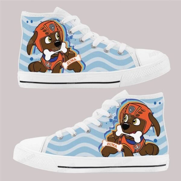 Zuma Paw Patrol Kids High Top Canvas Shoes