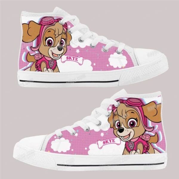 Skye Paw Patrol Kids High Top Canvas Shoes Skye Paw Patrol Kids High Top Canvas Shoes
