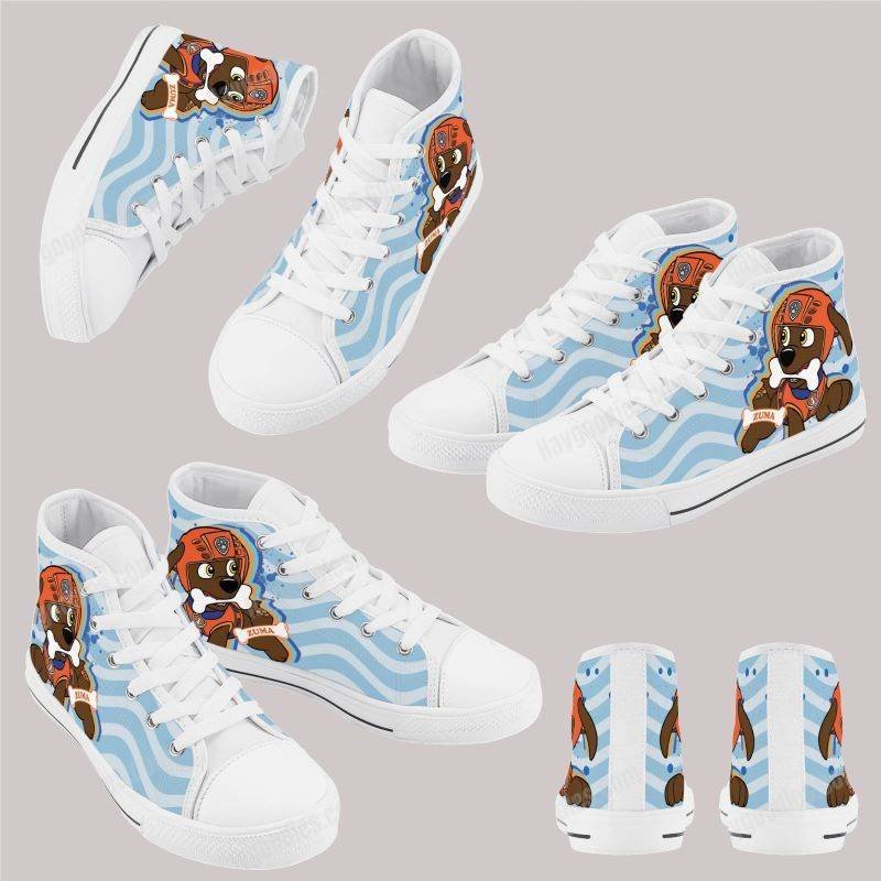 Zuma Paw Patrol Kids High Top Canvas Shoes