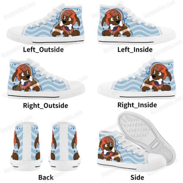 Zuma Paw Patrol Kids High Top Canvas Shoes