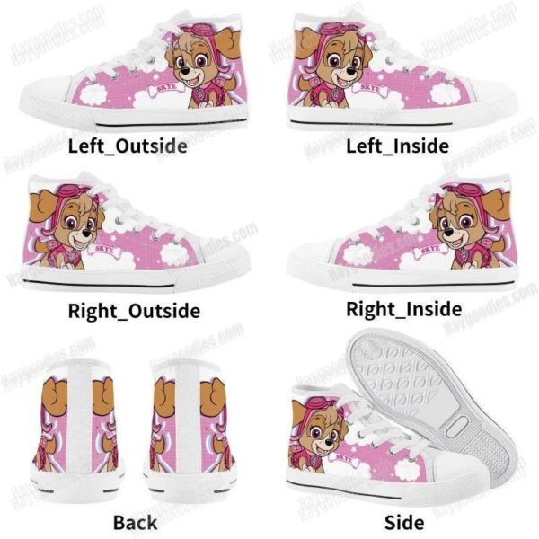 Skye Paw Patrol Kids High Top Canvas Shoes Skye Paw Patrol Kids High Top Canvas Shoes