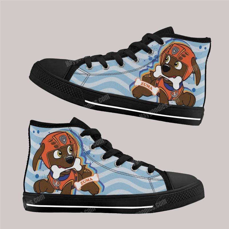 Zuma Paw Patrol Kids High Top Canvas Shoes