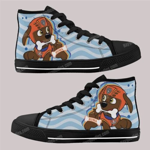 Zuma Paw Patrol Kids High Top Canvas Shoes