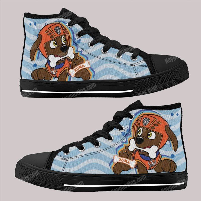 Zuma Paw Patrol Kids High Top Canvas Shoes