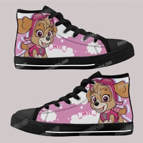 Skye Paw Patrol Kids High Top Canvas Shoes