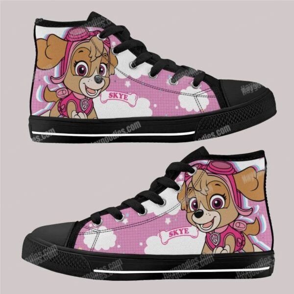 Skye Paw Patrol Kids High Top Canvas Shoes Skye Paw Patrol Kids High Top Canvas Shoes