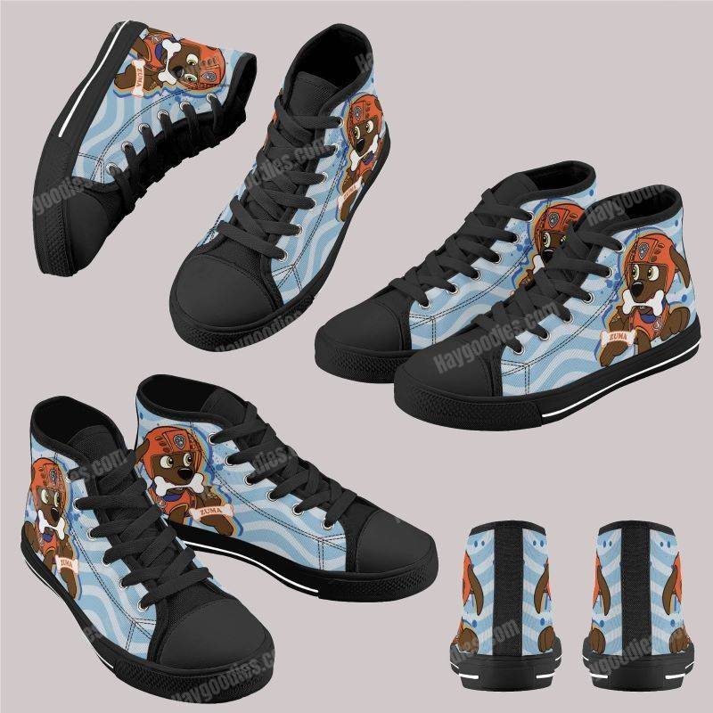 Zuma Paw Patrol Kids High Top Canvas Shoes