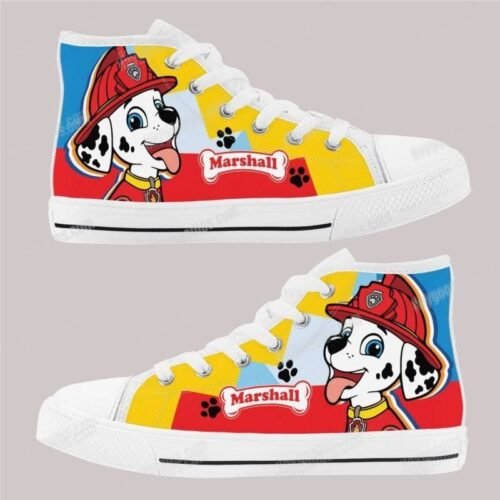 Marshall Paw Patrol Kids High Top Canvas Shoes