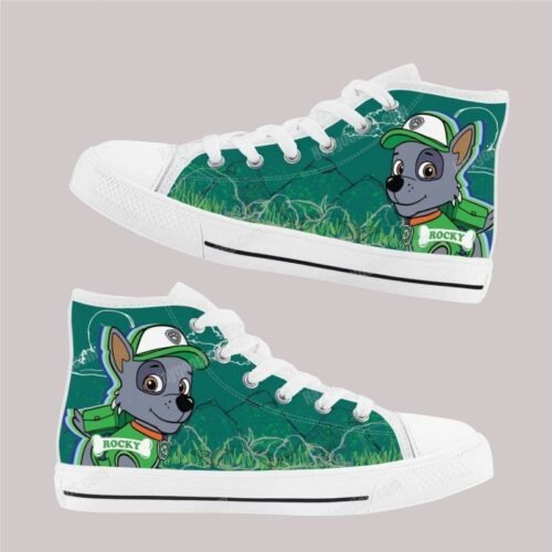 Rocky Paw Patrol Kids High Top Canvas Shoes
