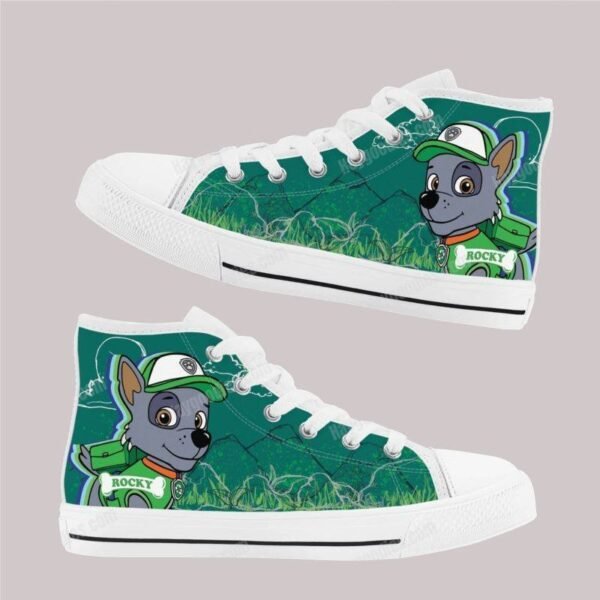 Rocky Paw Patrol Kids High Top Canvas Shoes