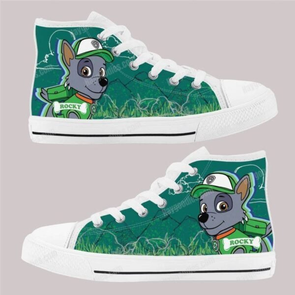 Rocky Paw Patrol Kids High Top Canvas Shoes