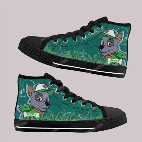 Rocky Paw Patrol Kids High Top Canvas Shoes